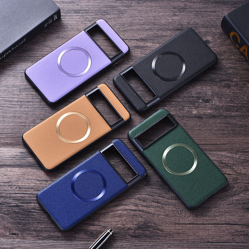 For Google Pixel 8 Pro Magnetic Phone Case Litchi Texture PU Leather Coated TPU Cover For Google Pixel 8 Pro Magnetic Phone Case Litchi Texture PU Leather Coated TPU Cover